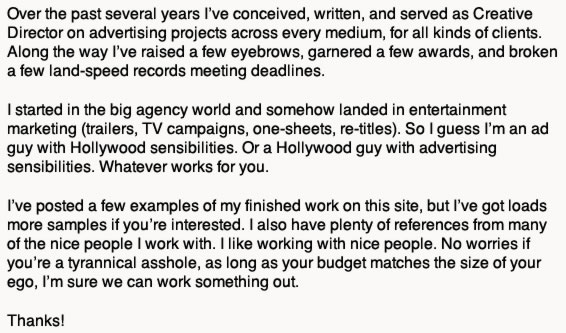 Trent Farr, Copywriter